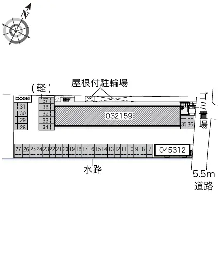 ★手数料０円★安芸郡海田町南堀川町　月極駐車場（LP）